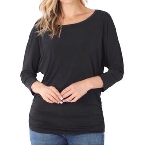 Black Dolman Top